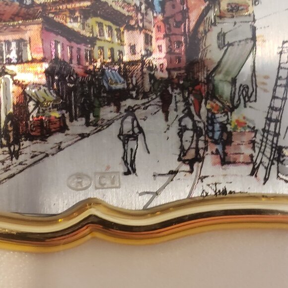 Vintage Art Decor CV Italy, Italy Streets, Made in Italy, Signed - Picture 3 of 8